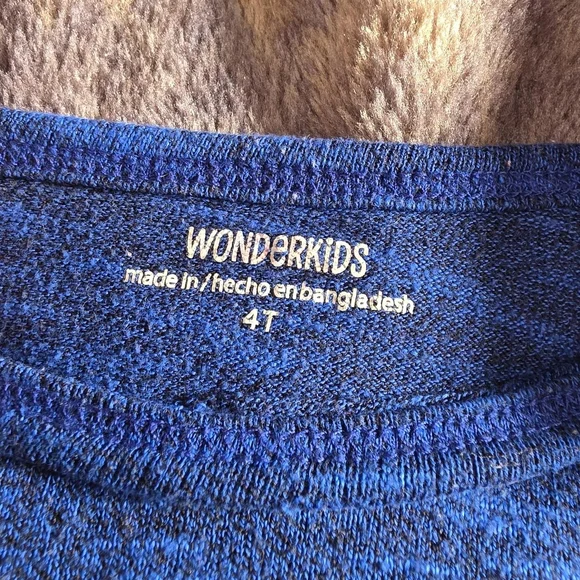 Wonderkids Blue Long Sleeve Shirt with 'Smart Strong Awesome' Graphic - Picture 2 of 2